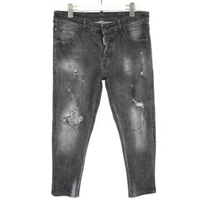 DSQUARED2 Slim Jeans Men&#39;s (EU) 46 Ripped Distressed Faded Denim Grey