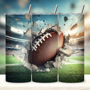 Football Tumbler Wrap, Sports-Themed Tumbler Design, Rugby Tumbler Wrap, American Football Tumbler Wrap Png, 20 oz Skinny Sublimation PNG