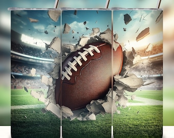 Football Tumbler Wrap, Sports-Themed Tumbler Design, Rugby Tumbler Wrap, American Football Tumbler Wrap Png, 20 oz Skinny Sublimation PNG