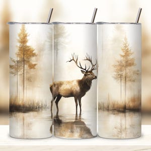 Jagd Hirsch Wildnis Hirsch Tumbler Wrap 20 Unzen Hirsch Skinny Tumbler Sublimation Design Jagd Hirsch Wald Tumble PNG Digital Download Jungle