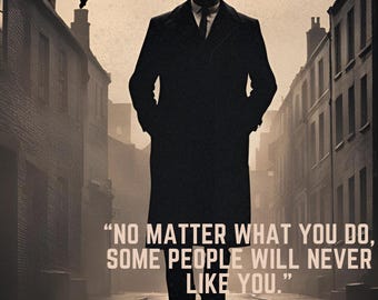 Peaky Blinders Poster, Gangster Quote Print, Vintage Wall Art