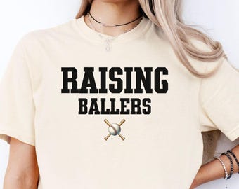 Raising Ballers T-Shirt, Baseball Shirt, Baseball Shirt for Dad, Baseball Shirt for Mom, Baseball Gift