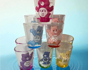 Swear Bears Shot Glass Set (Explicit Language, Set of 6
