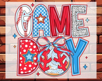 Game Day Baseball Coquette DTF Ready To Press, Preppy Brushstroke Baseball Heat Transfer