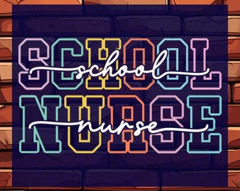 School Nurse DTF Ready To Press, Nursing Back to School Heat Transfer