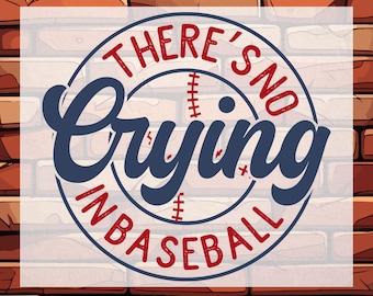There's No Crying In Baseball Ready To Press: Baseball Mom - Sports Design Heat Transfer