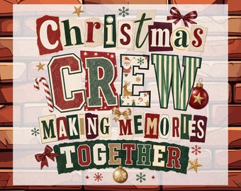 Christmas Crew DTF Heat Transfer, Coquette Matching Family Christmas, Ready to Press, Xmas Holiday