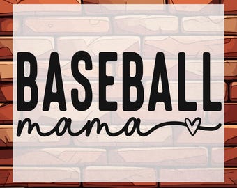 Baseball Mama DTF Ready To Press, Heat Transfer, Baseball Game Day - Sports Mom