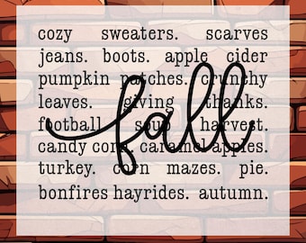 Fall Word DTF Transfer, Autumn Vibes, Halloween, Ready To Press