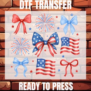 USA Coquette Bow 4th of July Ready To Press, 4th Of July Dtf, Retro America Dtf, Trendy Now America Dtf, 4th Of July Design Dtf, Patriotic
