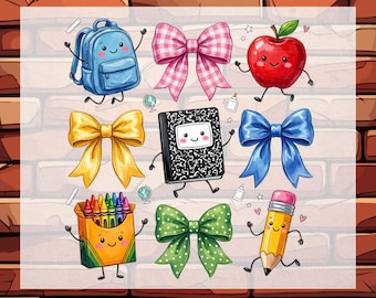 Back to School Characters DTF Ready To Press, Coquette First Day School Heat Transfer