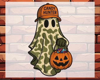Camo Halloween Ghost DTF, Ready To Press, Halloween Boys Design