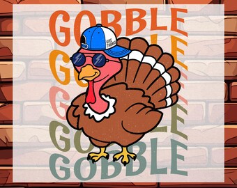 Gobble Boys DTF Ready To Press, Turkey Design Dtf, Funny Turkey Thanksgiving Heat Transfer