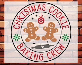Christmas Cookie Baking Crew DTF Ready To Press, Merry Christmas Dtf, Cookie Design Heat Transfer
