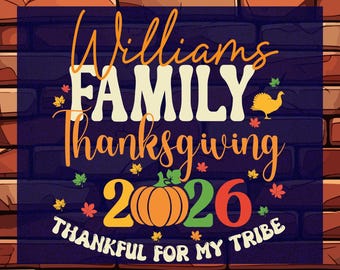 Custom Family Thanksgiving 2026 DTF Ready To Press, Thanksgiving Matching Dtf, Thankfull Gift Heat Transfer