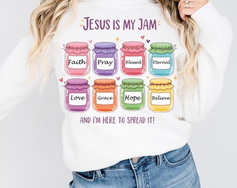 Jesus Is My Jam, Christian DTF Transfer, Funny Jesus Ready To Press