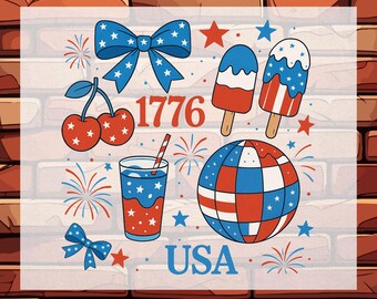 America Preppy Coquette USA Ready To Press, 4th Of July Dtf, American Girl Dtf, Memorial Day Gift Dtf, Independence Day Dtf, Vintage Usa Dtf