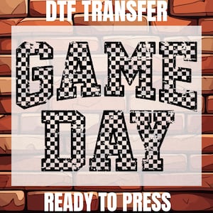 Checkered Game Day Ready To Press, Baseball Heat Transfer, Baseball Game Day Dtf, Baseball Vibes Dtf, Mothers Day Gift Dtf, Family Football
