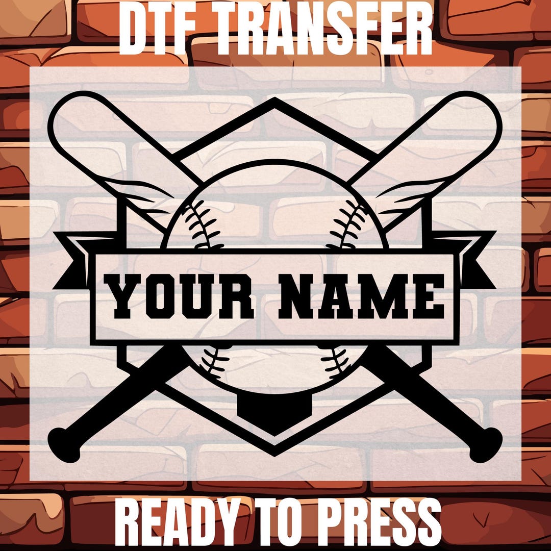 Custom Baseball Split Name Ready to Press, Baseball Monogram Heat ...