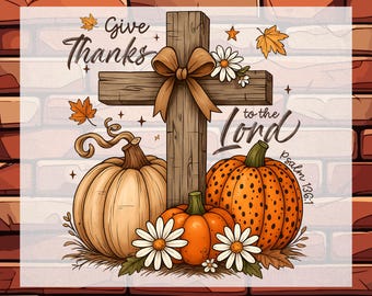 Floral Cross Thanksgiving DTF, Ready To Press Heat Transfer, Bible Verse, Christian