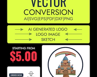 Hand Drawn Photo to Vector Art Conversion: Custom Logo Design