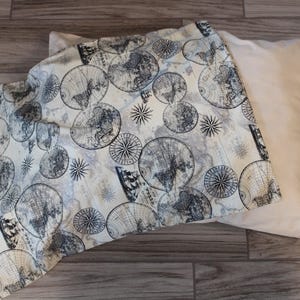 Katzenbett Natürlicher Baumwollstoff Geographische Schiffe Druck, Waschbar Handgefertigt