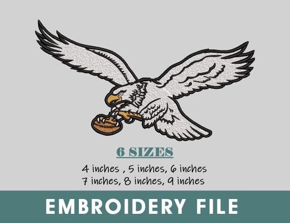 Eagle Embroidery Design | Machine Embroidery File | Custom Eagle | Eagle Embroidery | 6 Sizes | Instant Download | DST PES