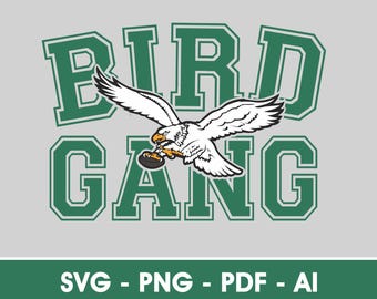 Eagles SVG cut File, Football Eagles PNG, Philly Bird Gang, Philadelphia Foot Design, Cricut File Digital Download
