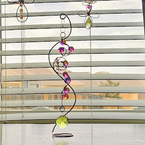 Copper Wire Crystal Suncatcher: Rainbow Maker Window Ornament