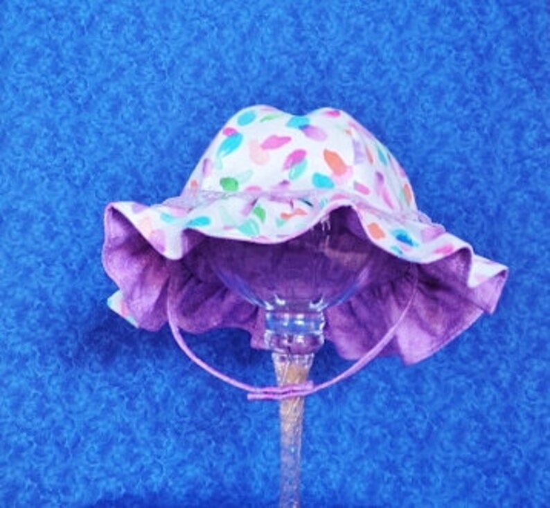 Colorful Baby Sun Hat Ruffled Lace Etsy