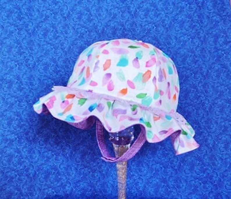 Colorful Baby Sun Hat Ruffled Lace Etsy