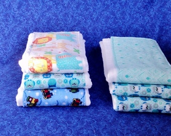 Burp Cloths - Set of 6 - Flannel Baby Boy