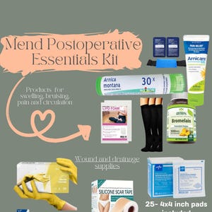 Over 30 items included! Postoperative Care Package, Mommy makeover, tummy tuck, liposuction, breast surgery, Get well soon, FREE SHIPPING!!