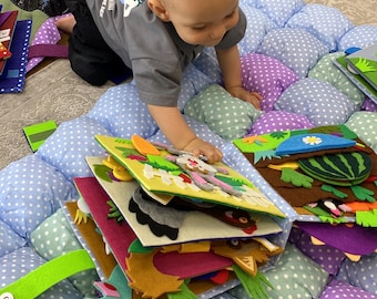 Personalized Dino Quiet Book, Farm Busy Book, Montessori Felt Activity Book, Toddler Travel Toy, Gift Age 1-5