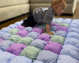 Bon Bon Baby Play Mat: Soft Padded Floor Blanket, Montessori Nursery Rug