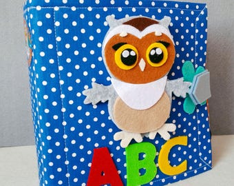ABC Felt Book: Toddler Quiet Book, Sensory Alphabet Toy