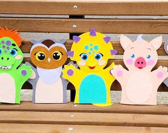 Juego de 10 marionetas de fieltro con forma de animales, juguetes sensoriales Montessori para niños pequeños, juguetes educativos para juegos de imitación, regalo para niños