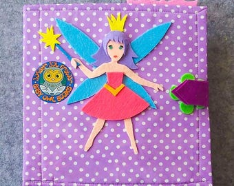 フェルト製ドールハウス型知育絵本：幼児向けモンテッソーリ式感覚刺激玩具