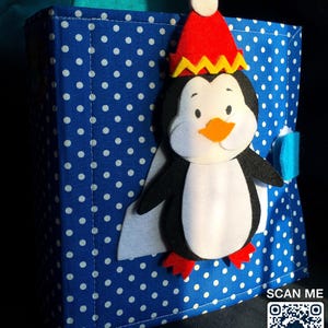 Felt Penguin Quiet Book: Montessori Toddler Activity Book