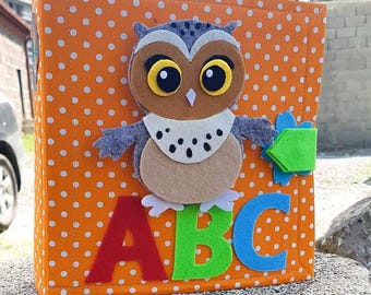 Personalized ABC Quiet Book, Montessori Felt Busy Book, Alphabet Activity Book, Toddler Travel Toy, Gift for Kids