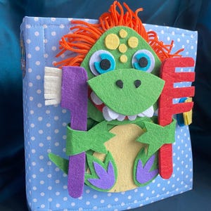 Felt Dino Quiet Book: Montessori Busy Book for Toddlers