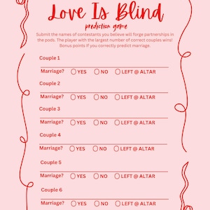 Love Is Blind Game