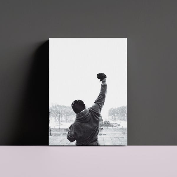 Sylvester Stallone Canvas, Rocky Movie Poster, Rocky Balboa Poster, Motivational Art, Boxer Art, Movie Art, Ready To Hang, Canvas Wall Art