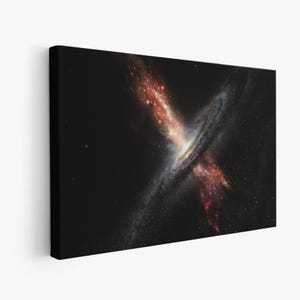 Amazing Black Hole Canvas, Large Space Wall Art, Astronomy Poster, Canvas Wall Art, Galaxy Canvas, Black Hole Poster, Ready To Hang,