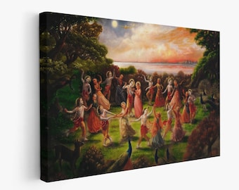 Radha Krishna-dansdoek, Indiase muurkunst, klaar om op te hangen