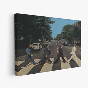 The Beatles Canvas, Vintage Music Bands Wall Art, The Beatles Abbey Road Poster, Vintage Print, Gift For Music Lovers, Canvas Wall Art