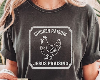 Huhn, das Jesus lobt Shirt - christliches Farmleben-T-Stück