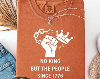 No King But The People Protest-T-shirt, antifascistisch protestsweater