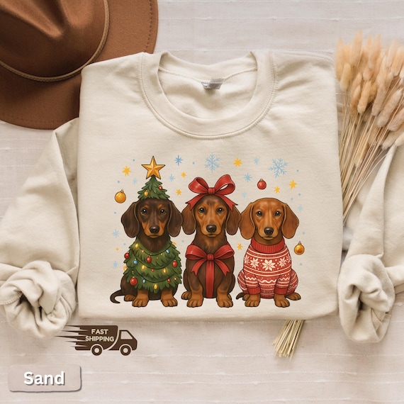 Dachshund Lover Christmas Sweatshirt, Funny Christmas Dog Mom Gift Shirt, Dachshund Shirt