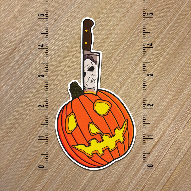 Michael Myers Halloween Pumpkin Carving 5-inch Vinyl Sticker